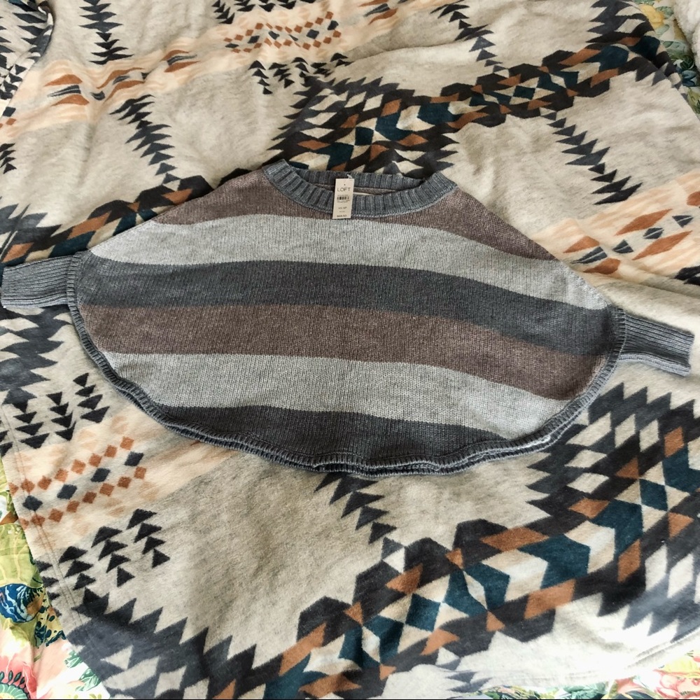 NWT LOFT rabbit wool blend neutral sweater